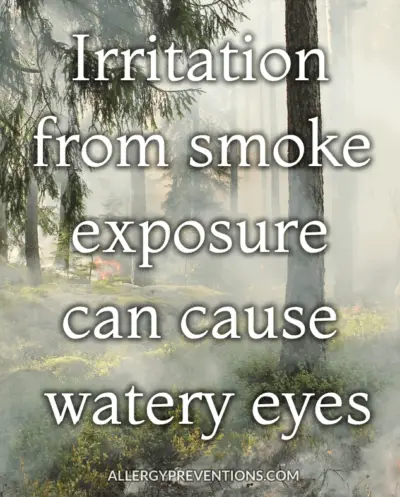 irritation from smoke exposure can cause watery eyes infographic