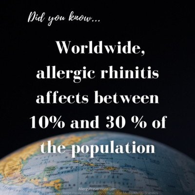 allergic-rhinitis-facts-aaaai.org-infographic: Worldwide, allergic rhinitis affects between 10% and 30 % of the population