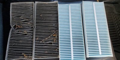 car-air-filter-comparison-image-dirty-clean-in-cabin
