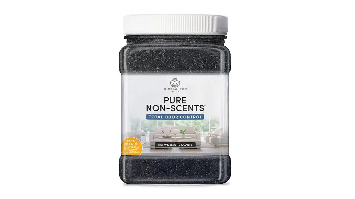 A 2-quart container that contains 100% virgin activated coconut charcoal that can be used for odor control or as a natural air purifier.