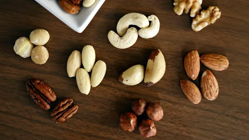 a mix of tree nuts to include brazil nuts, almonds, cashews, and walnuts.