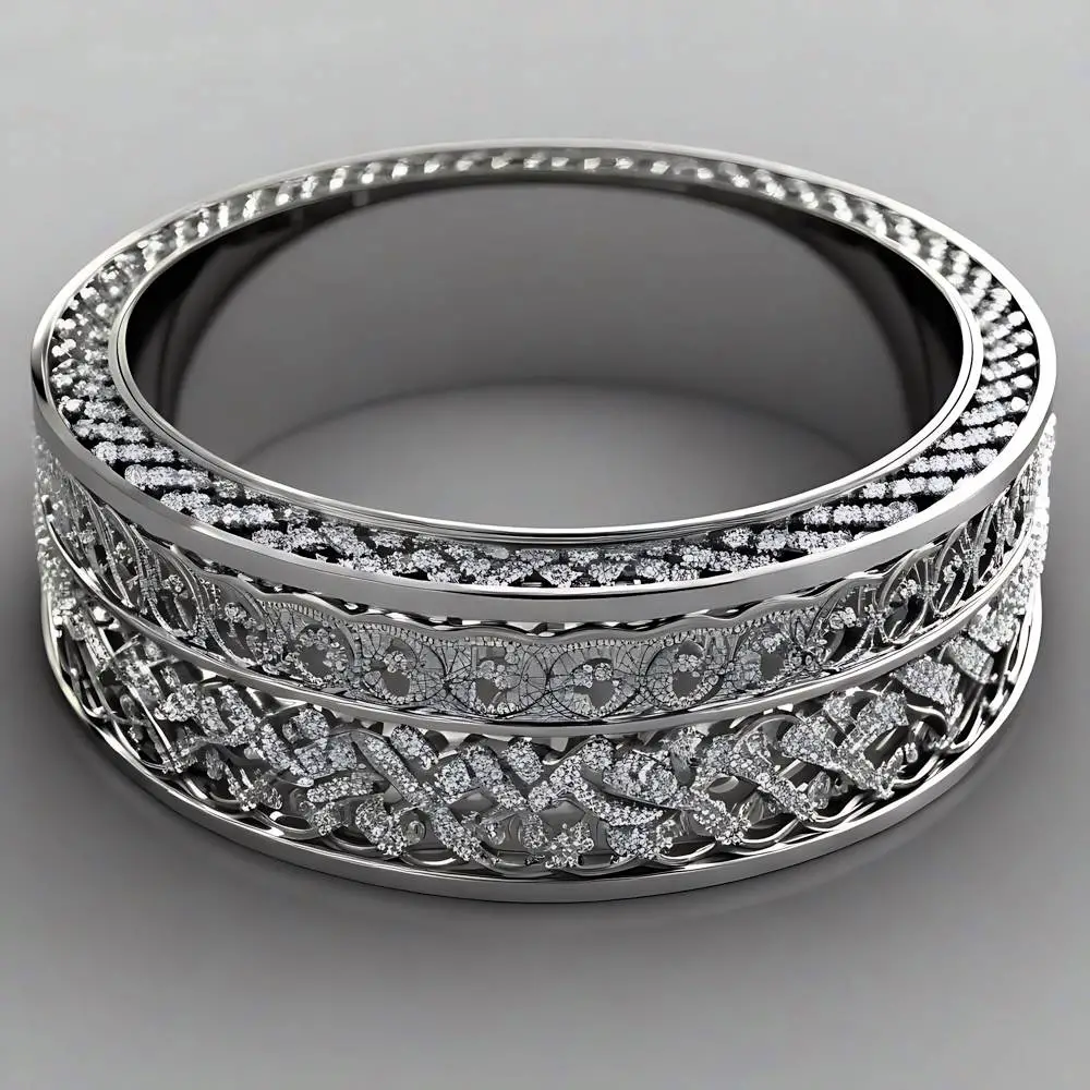 A large and intricate palladium ring.