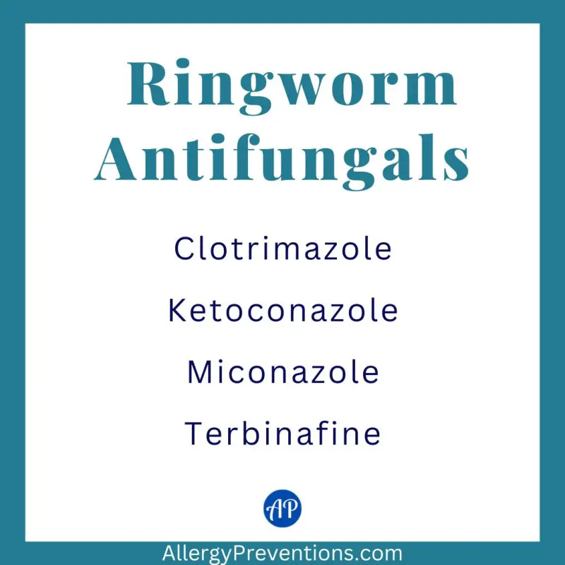 Ringworm antifungals fact. These antifungals are used to treat ringworm infections. Clotrimazole, Ketoconazole, Miconazole, and Terbinafine.