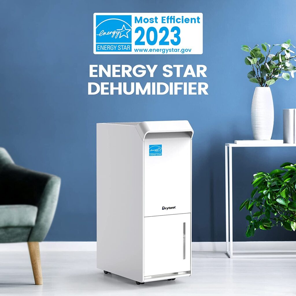 A Vellgoo home dehumidifier for mold with a 2023 most efficient energy star rating.