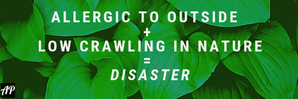 allergy preventions allergic to outside crawling in nature 