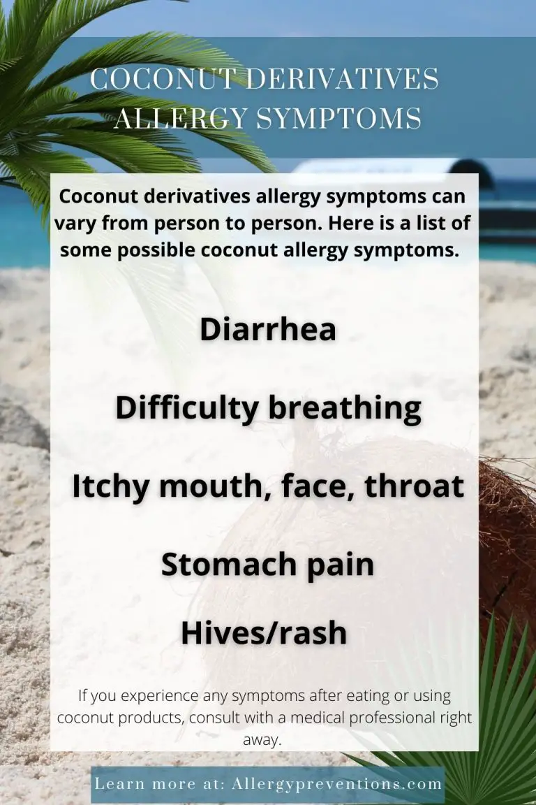 Coconut Derivatives Allergy Allergy Preventions