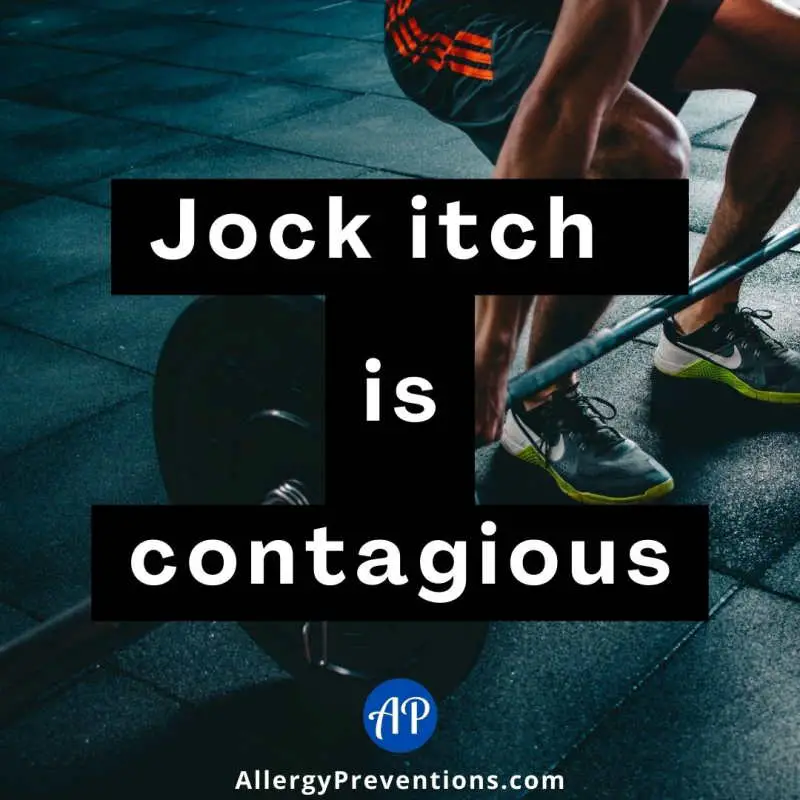 infographic stating the fact: Jock itch is contagious