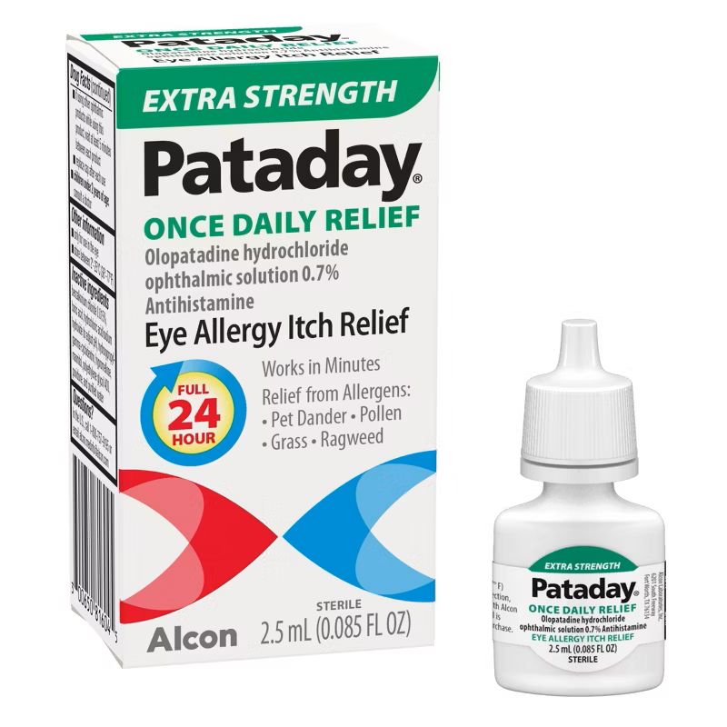 Alcon Pataday once daily relief allergy eye drops.